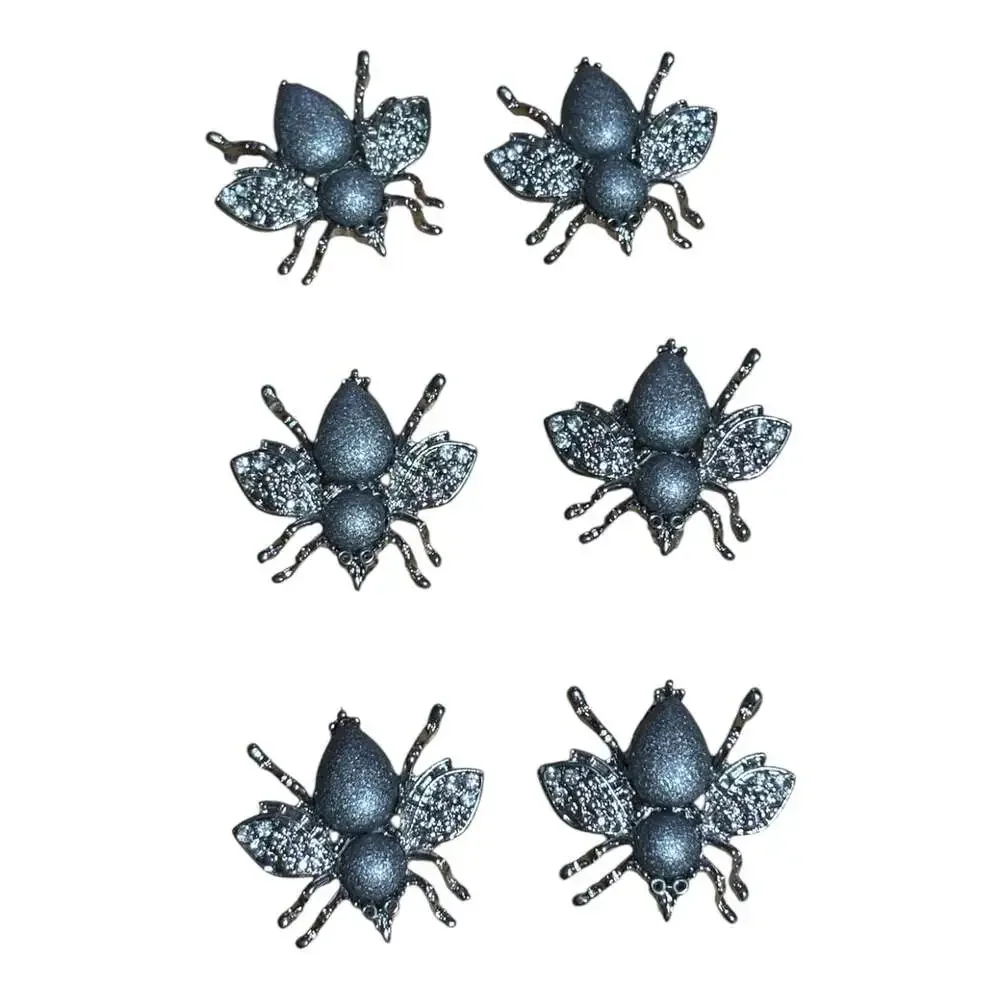 Bee Charm Rhinestone and Frost-Finish Jewelry Component